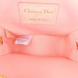 Pre Owned Dior Kids Star Pink Cannage Lambskin Crossbody Bag