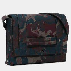 Pre Owned Dior Peter Doig Collaboration Brown Canvas Messenger Bag