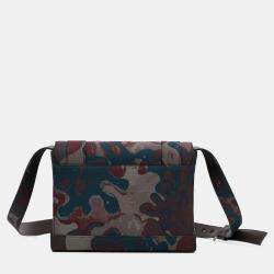 Pre Owned Dior Peter Doig Collaboration Brown Canvas Messenger Bag