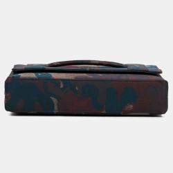 Pre Owned Dior Peter Doig Collaboration Brown Canvas Messenger Bag