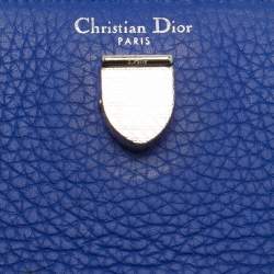 Pre Owned Dior Blue Leather Mini Diorever Top Handle Bag