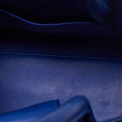 Pre Owned Dior Blue Leather Mini Diorever Top Handle Bag