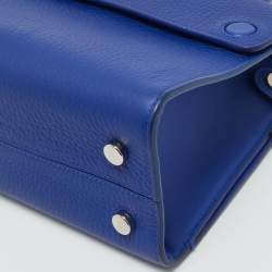 Pre Owned Dior Blue Leather Mini Diorever Top Handle Bag