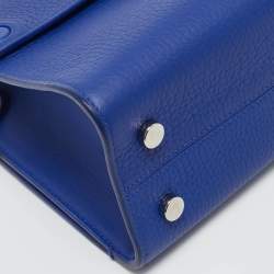 Pre Owned Dior Blue Leather Mini Diorever Top Handle Bag