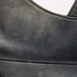 Pre Owned Dior Dark Grey Leather Saddle Bag