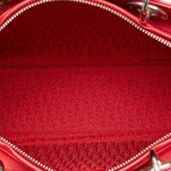 Pre Owned Dior Red Large Lambskin Cannage Lady Dior