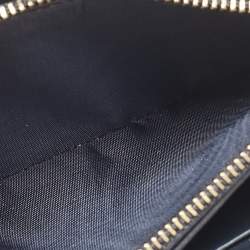 Pre Owned Dior Blue Oblique Canvas and Leather Saddle Pouch Belt Bag