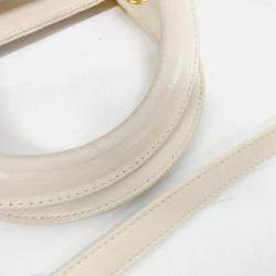 Pre Owned Christian Dior Lady Dior Large Ivory Leather Handbag