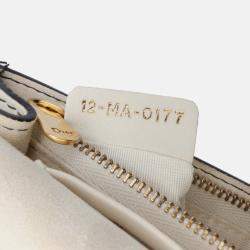 Pre Owned Dior Cream Studded Calfskin Cannage Lady Dior Wallet on Chain