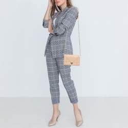 Pre Owned Dior Beige Leather Diorama Wallet on Chain