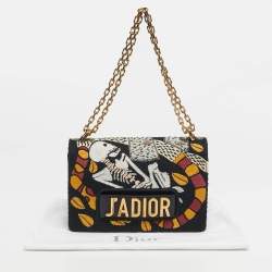 Pre Owned Dior Multicolor Tarot Embroidered Fabric J’adior Flap Shoulder Bag
