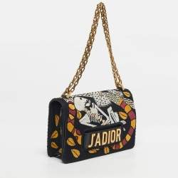 Pre Owned Dior Multicolor Tarot Embroidered Fabric J’adior Flap Shoulder Bag