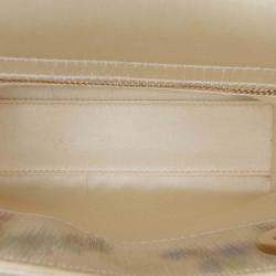 Pre Owned Dior White Mini Satin Floral Crystal Lady Dior