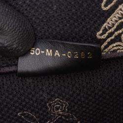 Pre Owned Dior Black Large Canvas Embroidered Jardin d'Hiver Book Tote