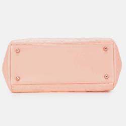 Pre Owned Dior Pink Medium Lambskin Cannage Lady Dior