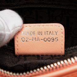 Pre Owned Dior Pink Medium Lambskin Cannage Lady Dior