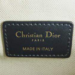 Pre Owned Dior Navy Blue Mini Oblique Canvas Saddle Bag