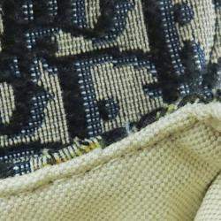 Pre Owned Dior Navy Blue Mini Oblique Canvas Saddle Bag