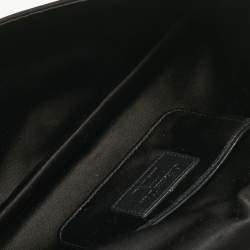 Pre Owned Dior Black Cannage Satin Crystals Lady Dior Chain Clutch