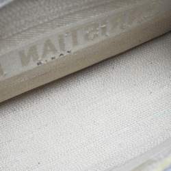 Pre Owned Dior Multicolor Embroidered Stripes Canvas Medium Book Tote 