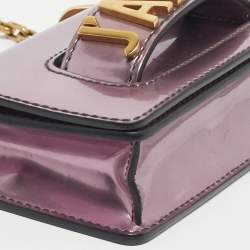 Pre Owned Dior Pink Patent Leather Mini J'Adior Chain Flap Bag