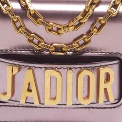 Pre Owned Dior Pink Patent Leather Mini J'Adior Chain Flap Bag