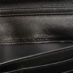 Pre Owned Dior Black Iridescent Cannage Patent and Leather Lady Dior Chain Flap Wallet