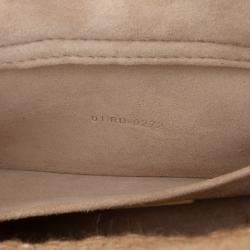 Pre Owned Dior Brown Medium Tweed Cannage Lady D Joy