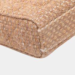 Pre Owned Dior Brown Medium Tweed Cannage Lady D Joy