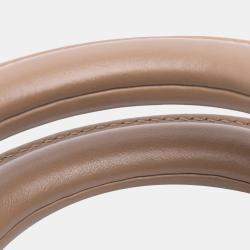 Pre Owned Dior Brown Medium Tweed Cannage Lady D Joy