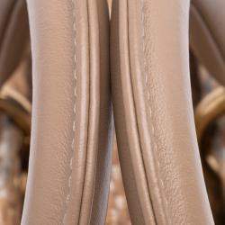 Pre Owned Dior Brown Medium Tweed Cannage Lady D Joy