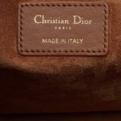 Pre Owned Dior Brown Macrocannage Leather Medium Book Tote