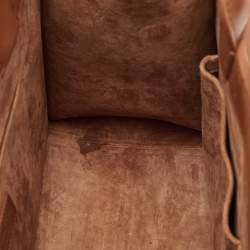 Pre Owned Dior Brown Macrocannage Leather Medium Book Tote