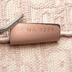 Pre Owned Dior Pink Medium Oblique Embroidered Canvas Book Tote