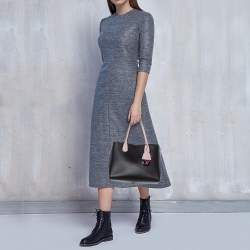 Pre Owned Dior Black/Pink Leather Small Dior Addict Tote