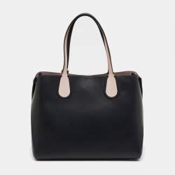 Pre Owned Dior Black/Pink Leather Small Dior Addict Tote