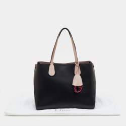 Pre Owned Dior Black/Pink Leather Small Dior Addict Tote