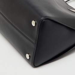 Pre Owned Dior Black/Pink Leather Small Dior Addict Tote