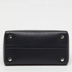 Pre Owned Dior Black/Pink Leather Small Dior Addict Tote