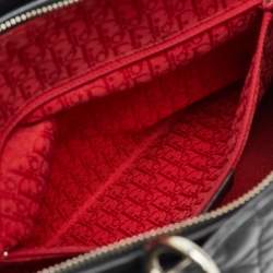 مملوكة مسبقًا Dior Black Cannage Leather Large Lady Dior Tote
