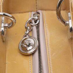 Pre Owned Dior Medium Patent Cannage Lady Dior