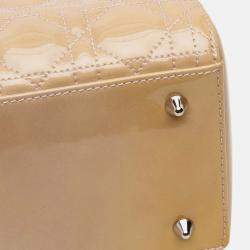 Pre Owned Dior Medium Patent Cannage Lady Dior