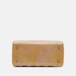 Pre Owned Dior Medium Patent Cannage Lady Dior