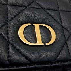 Pre Owned Dior Black Leather Caro Backpack
