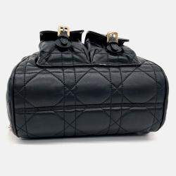 Pre Owned Dior Black Leather Caro Backpack