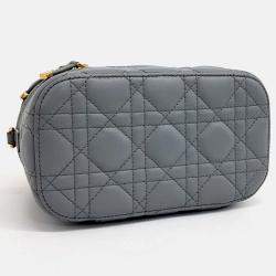 Pre Owned Dior Grey Leather Travel Vanity Small