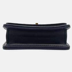 Pre Owned Dior Navy Blue Fabric Oblique Miss Caro Micro Crossbody Bag
