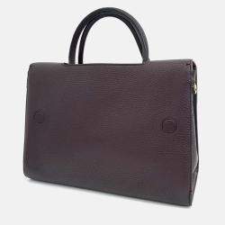 Pre Owned Dior Burgundy Leather Diolamar Shoulder Bag