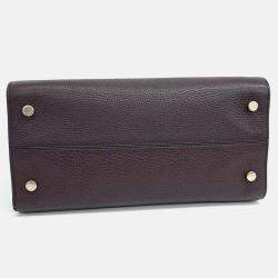 Pre Owned Dior Burgundy Leather Diolamar Shoulder Bag