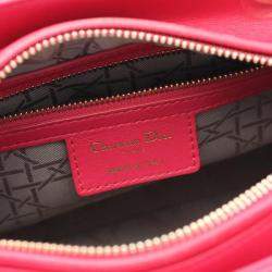 Pre Owned Christian Dior Lady Red Leather Handbag